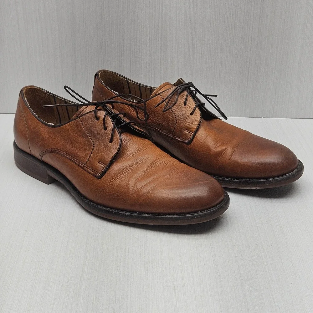 Johnston & Murphy Mens 8.5 M Brown Leather Derby Shoes 20-8452